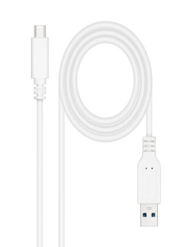 Nanocable Cable USB 3.1 Gen2 USB-C/A 2 M Blanco