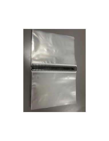 Carpeta pardo escaparate con espiral 80 fundas folio personalizable color negro