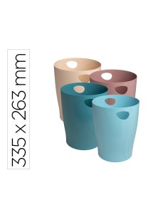 Papelera plastico exacompta ecobin skandi reciclada 15 l colores surtidos 335x263 mm