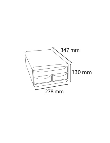 Fichero cajones de sobremesa exacompta skandi din a4 polipropileno reciclado 3 cajones colores surtidos