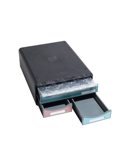 Fichero cajones de sobremesa exacompta skandi din a4 polipropileno reciclado 3 cajones colores surtidos