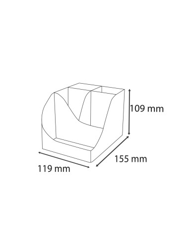 Organizador de sobremesa exacompta skandi color rosa viejo 155x119x109 mm