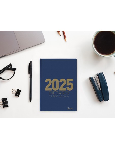 Agenda encuadernada liderpapel dietario 150 x 215 2025 dia pagina color azul papel 70 gr