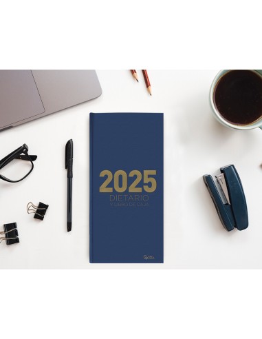 Agenda encuadernada liderpapel dietario 150 x 305 2025 dia pagina color azul papel 70 gr