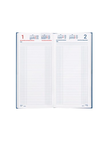 Agenda encuadernada liderpapel dietario 150 x 305 2025 dia pagina color azul papel 70 gr