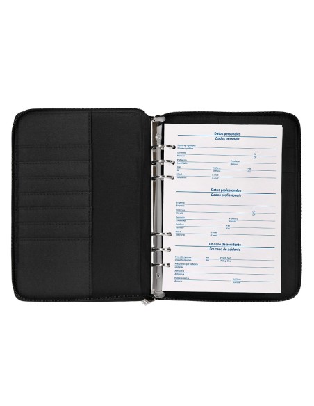 Agenda encuadernada liderpapel tarento a5 2025 dia pagina color negro papel 70 gr