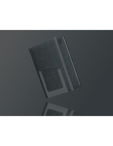 Agenda encuadernada liderpapel saria a5 2025 dia pagina color negro papel 70 gr