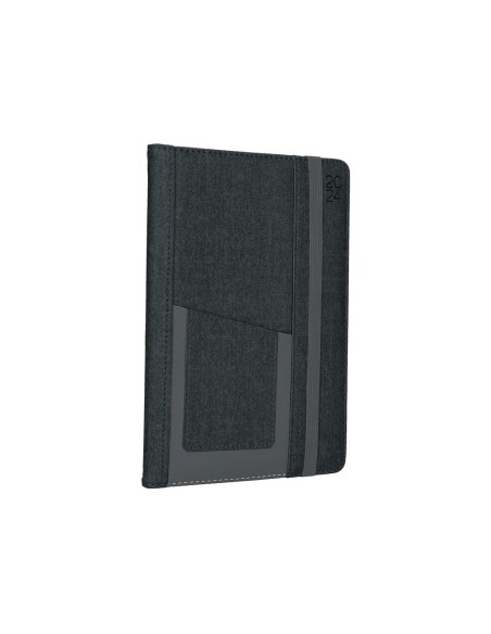 Agenda encuadernada liderpapel saria a5 2025 dia pagina color negro papel 70 gr