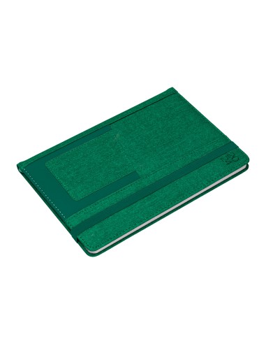 Agenda encuadernada liderpapel saria a5 2025 dia pagina color verde papel 70 gr