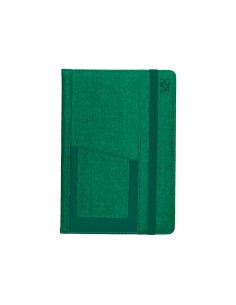 Agenda encuadernada liderpapel saria a5 2025 dia pagina color verde papel 70 gr