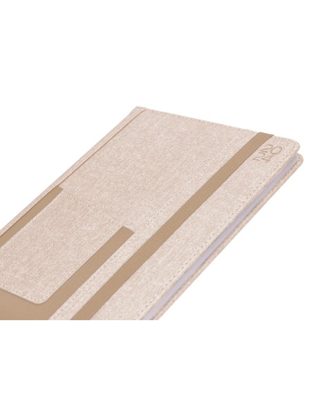 Agenda encuadernada liderpapel saria a5 2025 dia pagina color gris papel 70 gr