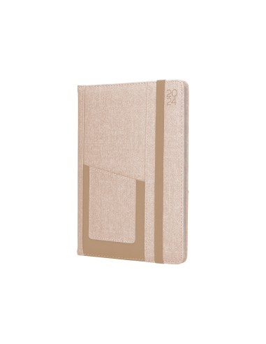 Agenda encuadernada liderpapel saria a5 2025 dia pagina color gris papel 70 gr