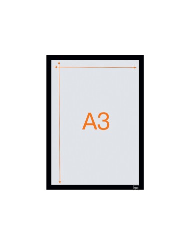 Marco porta anuncios nobo din a3 marco magnetico autoadhesivo color negro pack de 2 unidades