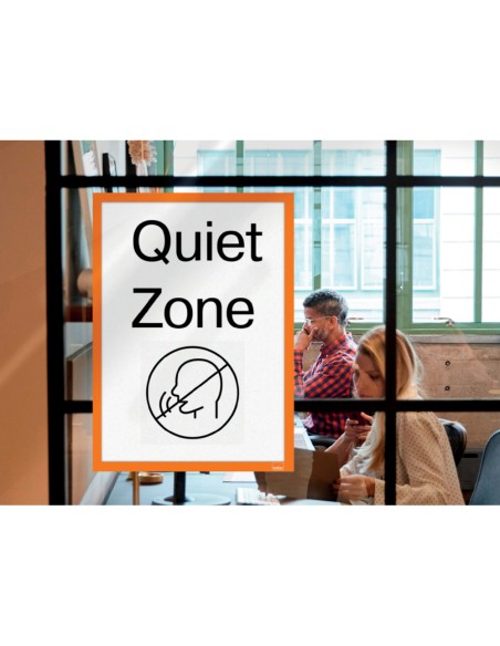 Marco porta anuncios nobo din a3 marco magnetico autoadhesivo color naranja pack de 2 unidades