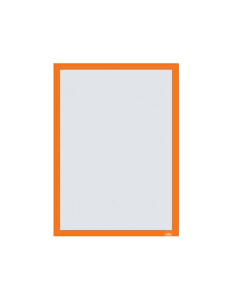 Marco porta anuncios nobo din a3 marco magnetico autoadhesivo color naranja pack de 2 unidades