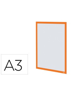 Marco porta anuncios nobo din a3 marco magnetico autoadhesivo color naranja pack de 2 unidades