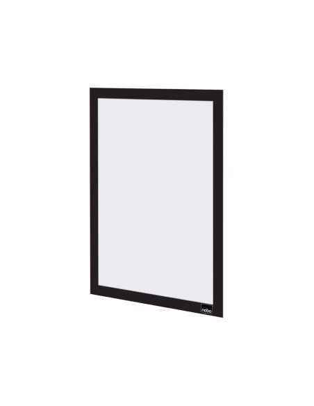 Marco porta anuncios nobo din a4 marco magnetico autoadhesivo color negro pack de 2 unidades