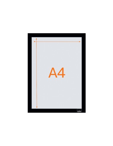 Marco porta anuncios nobo din a4 marco magnetico autoadhesivo color plata pack de 2 unidades