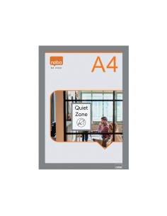 Marco porta anuncios nobo din a4 marco magnetico autoadhesivo color plata pack de 2 unidades