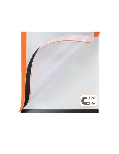 Marco porta anuncios nobo din a4 marco magnetico autoadhesivo color naranja pack de 2 unidades