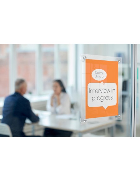 Marco porta anuncios nobo acrilico transparente mural removible din a3 sin marco 348x24x471 mm