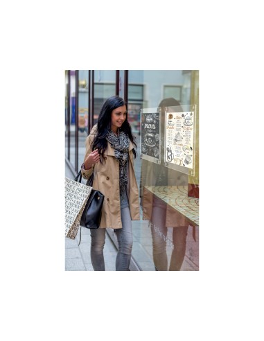 Marco porta anuncios nobo acrilico transparente mural removible din a3 sin marco 348x24x471 mm