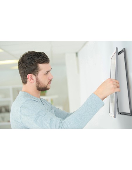 Marco porta anuncios nobo impression pro din a4 marco de clip aluminio 235x13x325 mm