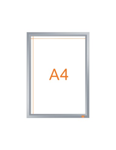 Marco porta anuncios nobo impression pro din a4 marco de clip aluminio 235x13x325 mm