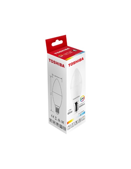 Bombilla led toshiba c37 e27 5w 3000k luz fria