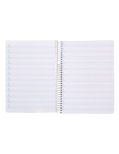 Cuaderno espiral liderpapel di n a5 pautaguia tapa blanda 40h 75 gr cuadro pautado 5mm color naranja