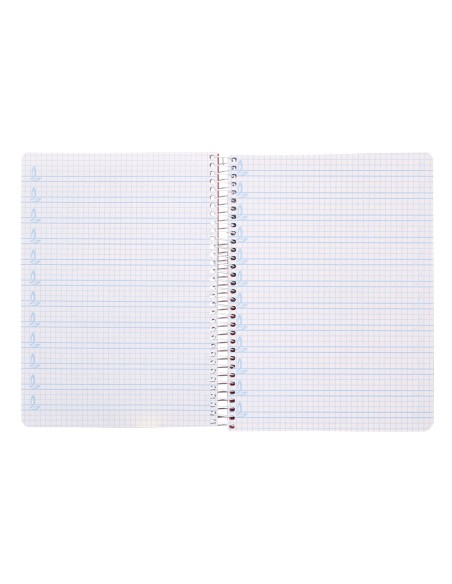 Cuaderno espiral liderpapel di n a5 pautaguia tapa blanda 40h 75 gr cuadro pautado 5mm color naranja