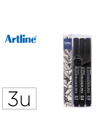 Rotulador artline calibrado micrometrico negro illustration pen billetera ek 280w3iln resistente al