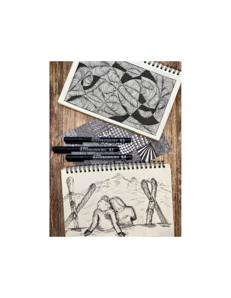 Rotulador artline calibrado micrometrico negro illustration pen billetera ek 280w3iln resistente al