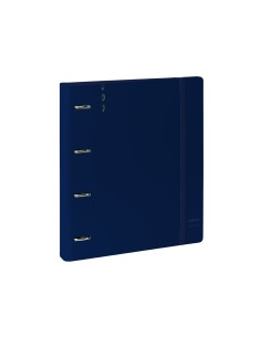 Carpeta con recambio safta din a4 cuadro 5 mm polipropileno foam 4 anillas 35mm azul oscuro