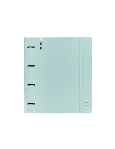 Carpeta con recambio safta din a4 cuadro 5 mm polipropileno foam 4 anillas 35mm azul claro