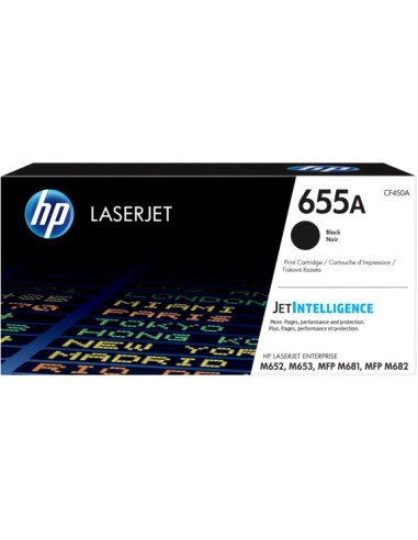 HP CF450A Negro Cartucho de Toner Original - 655A