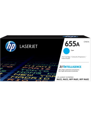 HP CF451A Cyan Cartucho de Toner Original - 655A