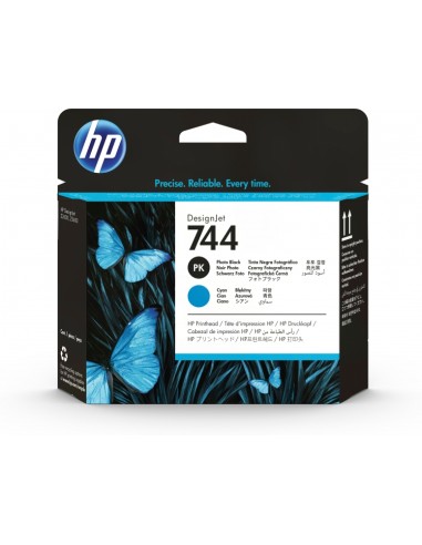 HP F9J86A Negro Photo y Cyan Cabezal de Impresion Original - 744