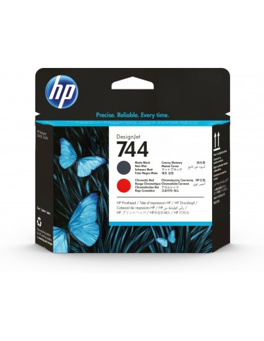 HP F9J88A Negro Mate y Rojo Cabezal de Impresion Original - 744