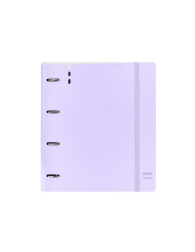 Carpeta con recambio safta din a4 cuadro 5 mm polipropileno foam 4 anillas 35mm lila