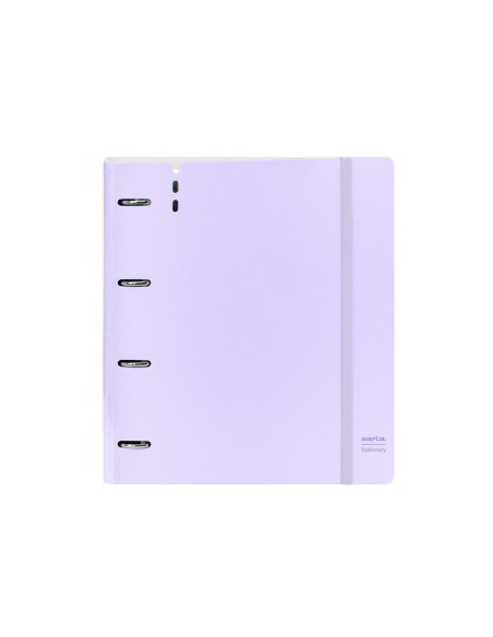 Carpeta con recambio safta din a4 cuadro 5 mm polipropileno foam 4 anillas 35mm lila