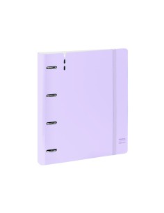 Carpeta con recambio safta din a4 cuadro 5 mm polipropileno foam 4 anillas 35mm lila