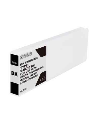 Epson SJIC30P Negro Cartucho de Tinta Pigmentada Generico - Reemplaza C33S020639/SJIC30P(K)