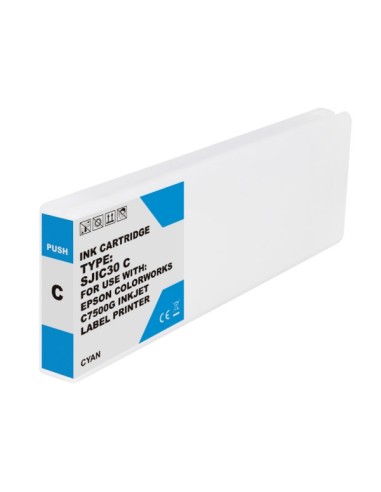 Epson SJIC30P Cyan Cartucho de Tinta Pigmentada Generico - Reemplaza C33S020640/SJIC30P(C)