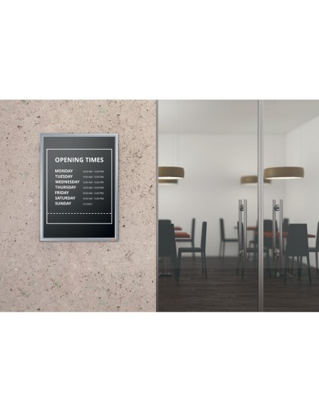 Marco porta anuncios nobo impression pro din a3 marco de clip aluminio 320x17x445 mm