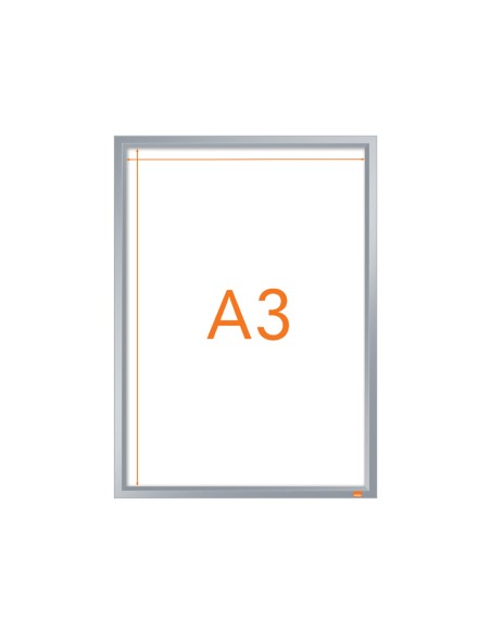 Marco porta anuncios nobo impression pro din a3 marco de clip aluminio 320x17x445 mm