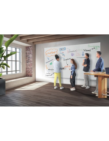 Pizarra blanca nobo infinity sin marco acero lacado magnetico 900x600 mm