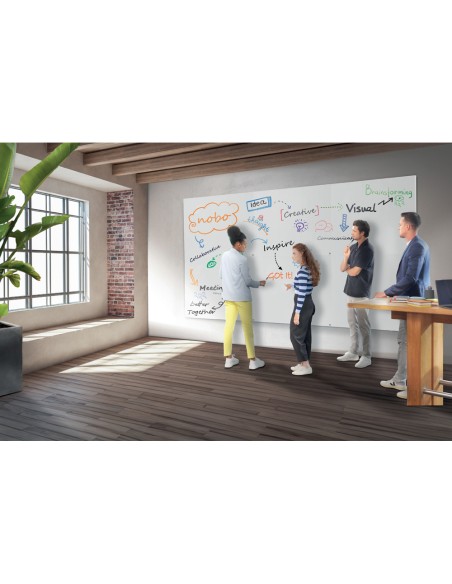 Pizarra blanca nobo infinity sin marco acero lacado magnetico 900x600 mm