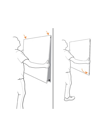 Pizarra blanca nobo infinity sin marco acero lacado magnetico 900x600 mm