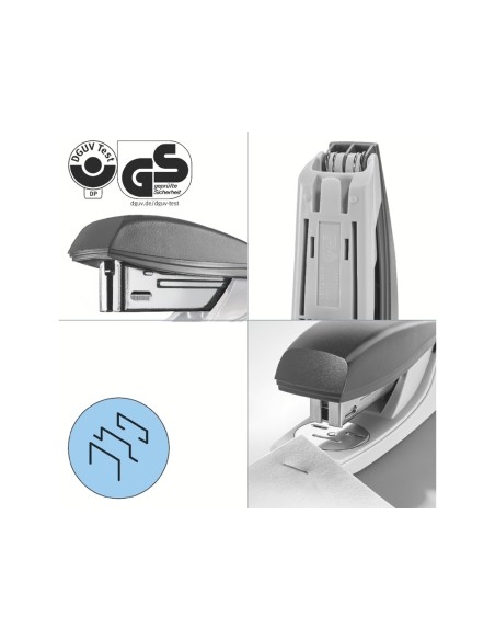 Grapadora petrus 210 reycle verde capacidad 25 hojas usa grapas 22 6